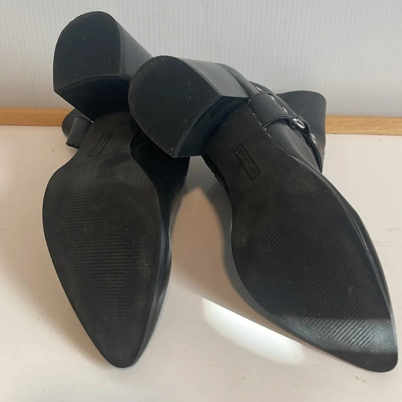 Steve Madden Jiffie Black Leather Moto Biker Boots Size 6.5 - Picture 7 of 8